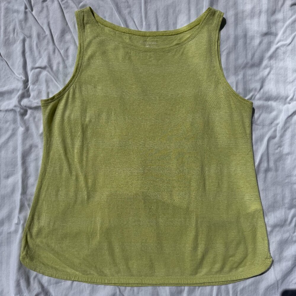 Eileen Fisher green-yellow tank top
